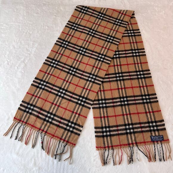 Burberry of London 100% Lambswool Wool Vintage plaid Scarf - Picture 1 of 5